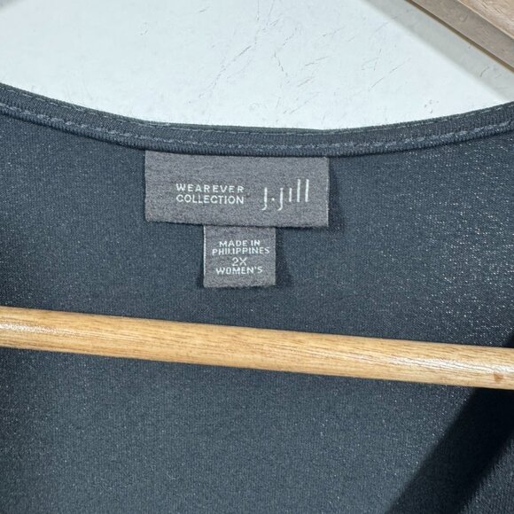 J. JILL Wearever Collection Pleated Mirror Paisley Midi Dress Womens 2X Pullon - Picture 4 of 5